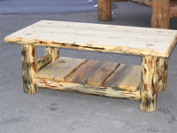 Classic Pine Log Coffee Table