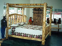 The Custom Canopy Log Bed