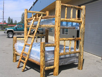 Twin-Over-Full Log Bunk Bed