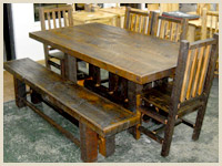 Blued Pine Dining Table