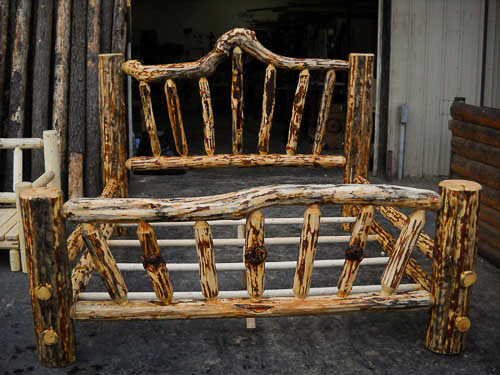 log bed northi idaho log furniture